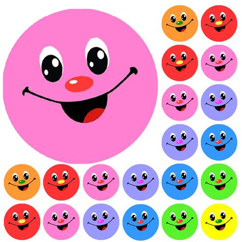 900 Colourful Smiles 10mm Spots Reward Stickers Sticker Stocker