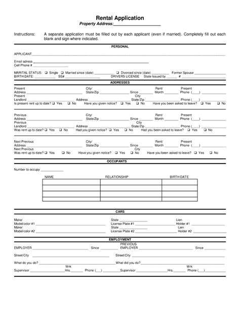 Rental Application Fill Out Sign Online DocHub