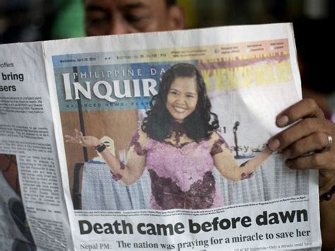 indonesia executions mary jane veloso s last minute reprieve came too late for newspapers the