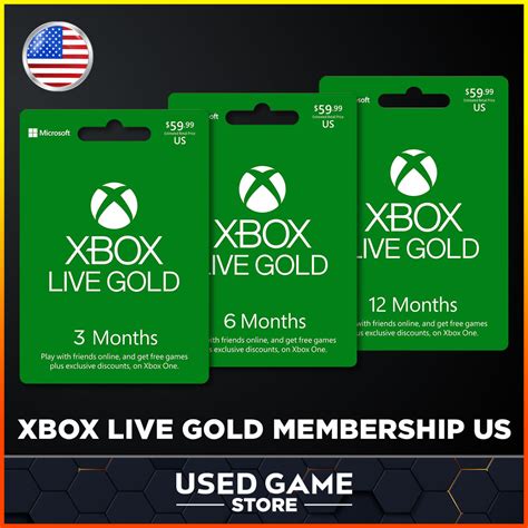 Xbox Live Gold 3 6 12 Months Membership Us Digital Vouchercode