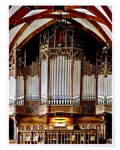 Organ In St Thomas Church Leipzig Music Trail Posters
