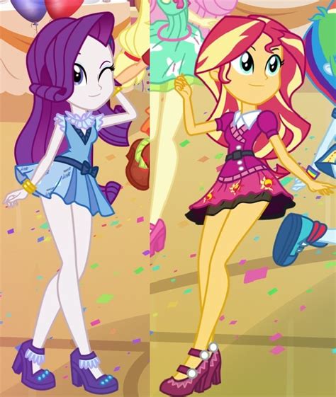 Safe Artist Charliexe Rarity Sunset Shimmer Equestria Girls Friendship Games