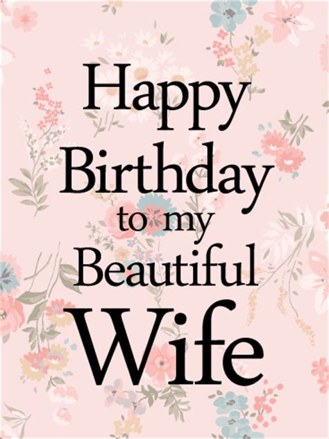 Just click through and edit the message on the inside of the card before printing! Flower Printed Happy Birthday Card for Wife | Birthday ...