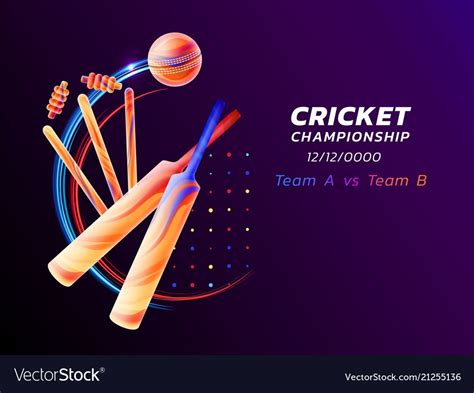Vector Abstract Illustration Of Cricket Sport From Colored Liquid