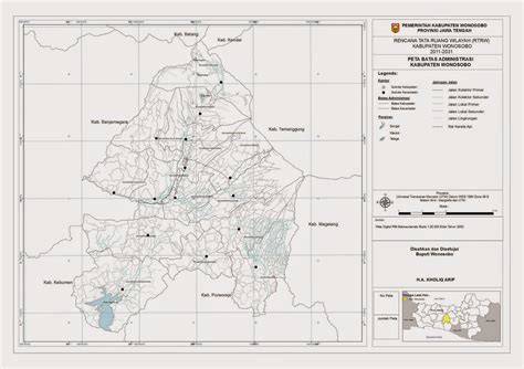 Peta Lengkap Indonesia Peta Batas Administrasi Kabupaten Wonosobo
