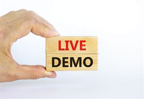 Live Demo Symbol Concept Words `live Demo` On Wooden Blocks On A
