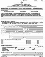 Te As Residential Lease Application Form Pdf