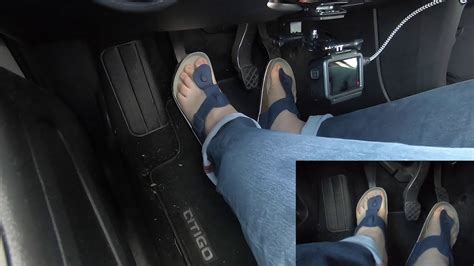 Pedal Pumping 98 Driving Vw Up With Birkenstock Medina Flip Flops