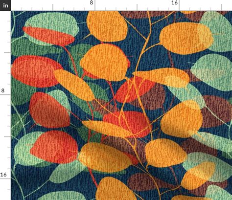 Lunaria On A Fall Day Night Fabric Spoonflower