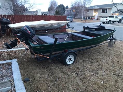 14 Jon Boat W15 Hp And Trailer 2600 Helena Boats For Sale