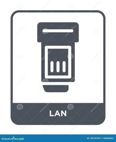Lan Icon In Trendy Design Style Lan Icon Isolated On White Background