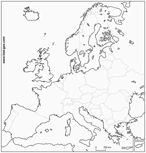 Blank Map Of Western Europe Printable Secretmuseum