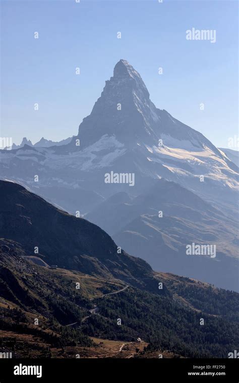 Matterhorn Summer View Zermatt Canton Of Valais Pennine Alps Swiss