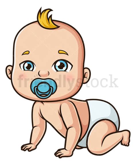 Baby Boy Playing With Car Toy Cartoon Clipart Vector Friendlystock