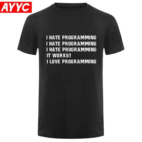 Summer New I Hate Programming Funny Computer Programmer Coding T Shirts