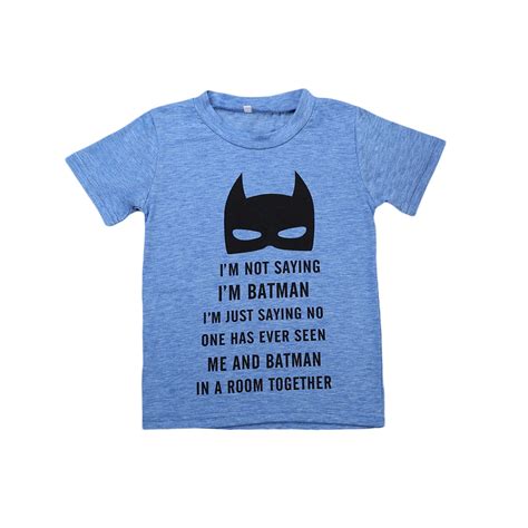 Super Hero Cute Baby Boy Graphic Tees Blue Toddlers Boy T