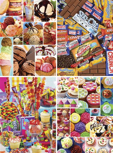 Sweet Shoppe - 4 x 500pc Jigsaw Puzzle Assortment by Masterpieces | SeriousPuzzles.com
