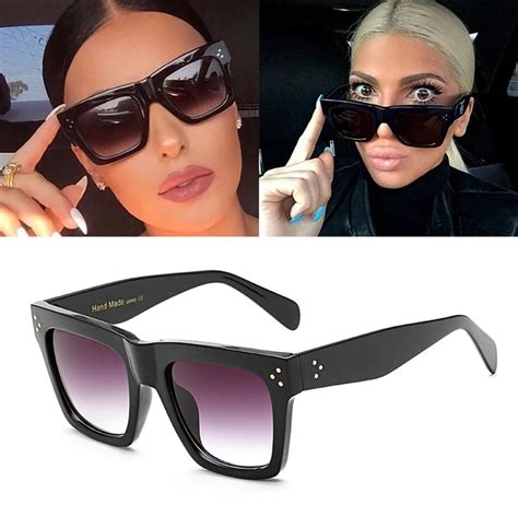 Jackjad 2017 New Fashion Women Cool Square Style Gradient Sunglasses Three Dots Brand Design