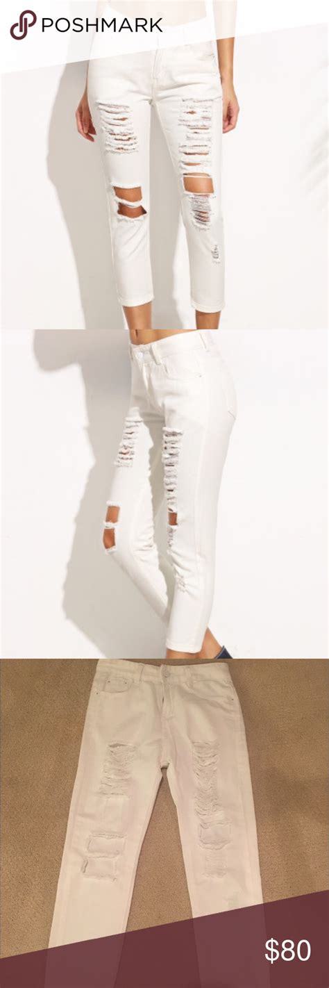 Distressed White Denim Jeans These Are So Cute And Pretty Comfortable
