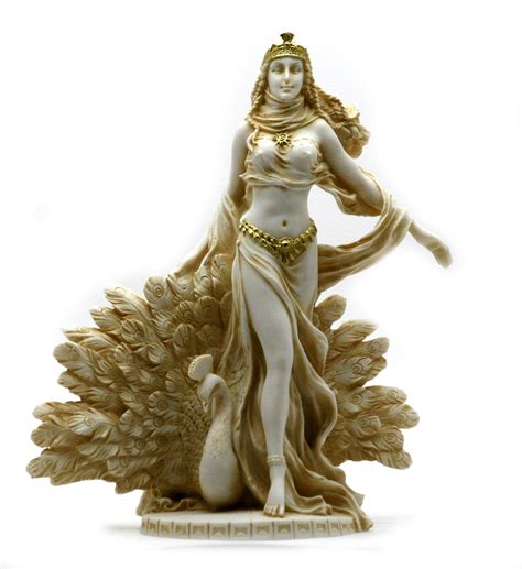 Hera Greek Goddess Queen Of Gods With Peacock Statue Sculpture 965in