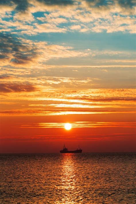 Beautiful Sunrise Over The Horizon Stock Photo Image Of Evening