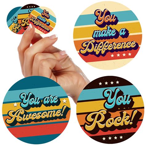 Buy 500 Kudos Appreciation Stickers 15” Retro You Are Awesome You