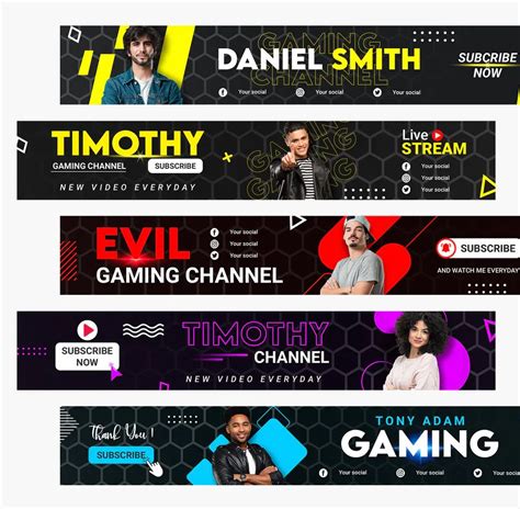 Streaming Channel Youtube Banner Template Psd Youtube Banner Design
