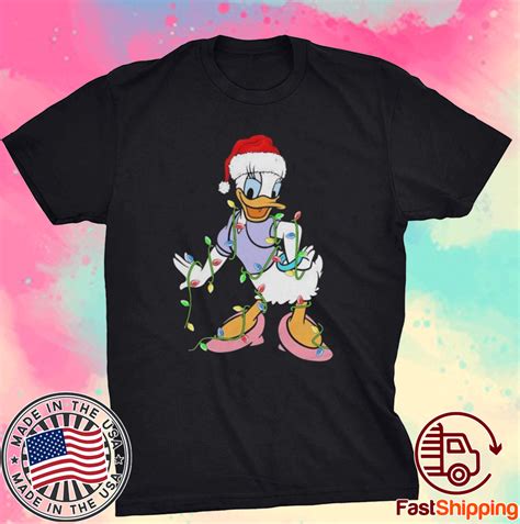 Perfect Duck Daisy Hat Santa Happy Merry Christmas T Shirt