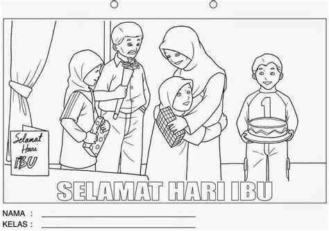 Mewarnai Gambar Hari Ibu