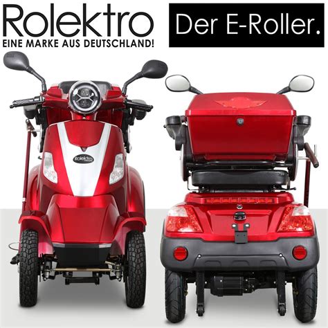 Rolektro E Quad 25 Elektromobil E Roller 4 Rad 1000w 25 Kmh Mit