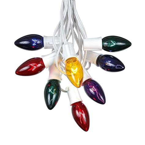 However, you must ensure that no matter. 100 Multi Color C9 Christmas Light Set on White Wire ...