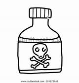 Poison Bottle Cartoon Vector Illustration Drawing Sketch Hand Background Drawn Shutterstock Isolated sketch template