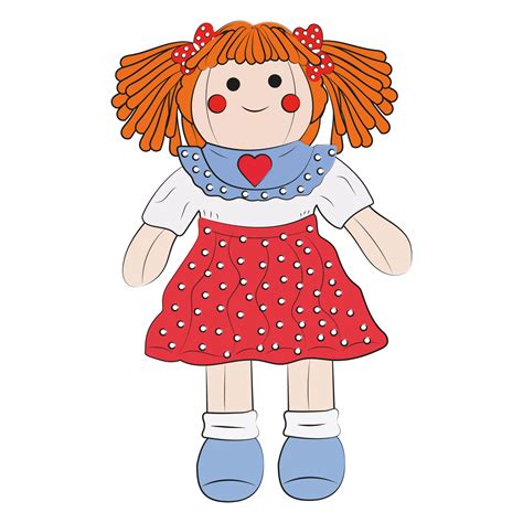 Toy Doll Cartoon Toy Dolly Vector 13266269 Vector Art At Vecteezy