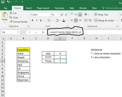 How To Use Match Function In Excel