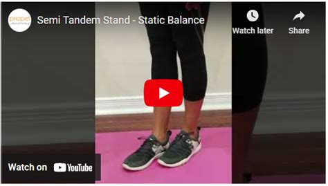 Semi Tandem Stand Static Balance Propel Physiotherapy Propel