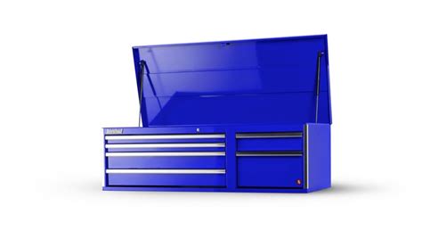 International 56 Inch 6 Drawer Top Tool Storage Chest In Blue The