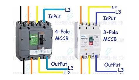 MCCB Wiring Diagram For 3 Pole And 4 Pole