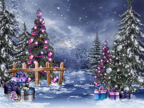 Christmas Magic Tree Winter Snow Ts Boxes Beads Balls Toys