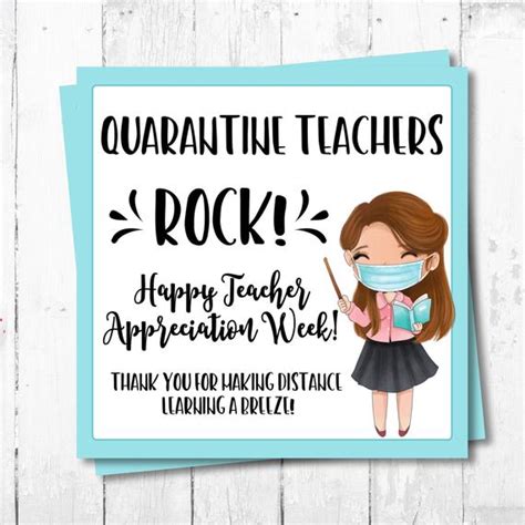 For those in quarantine, a typically. Quarantine Teacher Appreciation Card Quarantine Teachers ...