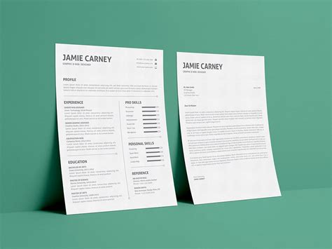 50 microsoft word cover letter templates to download for free. Free Simple Resume Layout Template with Matching Cover Letter