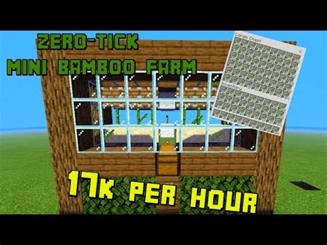 0 tick pulse farms are much more lag efficient. Zero-Tick Bamboo Farm Tutorial - Minecraft Bedrock - YouTube