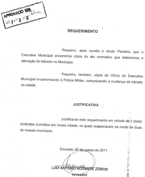 Modelo De Requerimento à Prefeitura