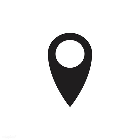 Isolated Black Map Pin Icon Free Image By Pin Map Map