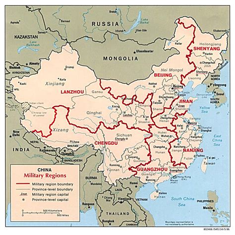 The country's provinces, major cities, together with popular tourist attractions are marked to facilitate visitors to china. Detailed military regions map of China - 1996. China ...