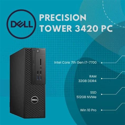 Dell Precision 3420 Sff Pc Intel I7 7700 7th Gen 32gb Ddr4 512gb Ssd