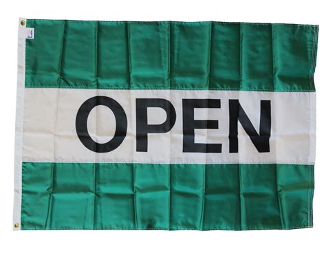 Buy Open 3x5 Nylon Flag Greenwhitegreen Flagline