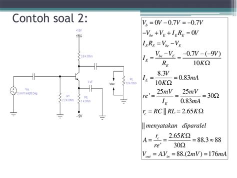 Contoh Soal Transistor Perhitungan Soal