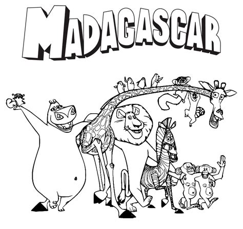 Dibujos Para Colorear De Madagascar Y Pintar Im Genes Para Dibujar Gratis