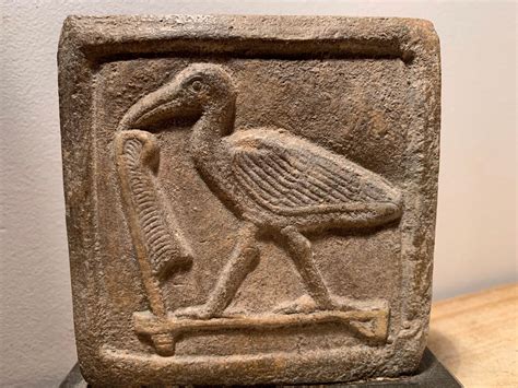 Egyptian Art Thoth Ibis Form God Of Wisdom Writing And The Moon With The Feather Of Maat