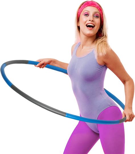 Weighted Hoola Hoop For Adults And Kids 8 Detachable Sections 2 Lb
